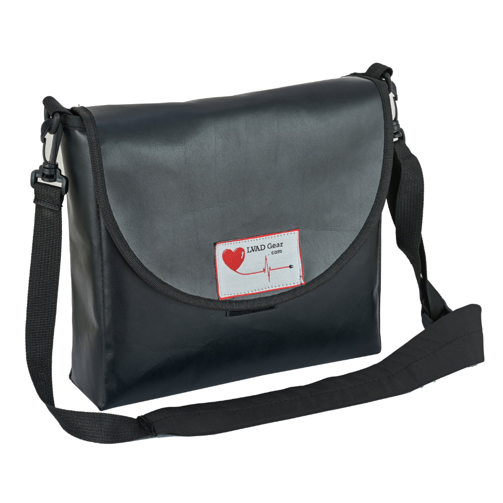 LVAD Messenger Bags–Black Vinyl – LVAD Gear