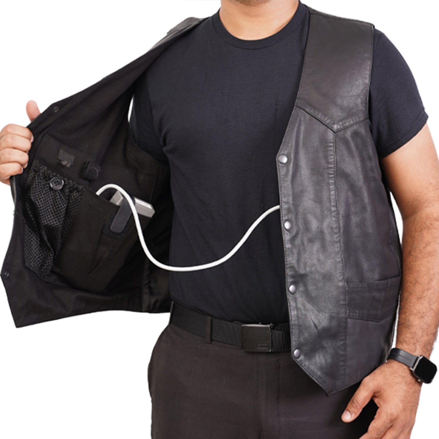 LVAD HeartMate Men’s Leather Vest