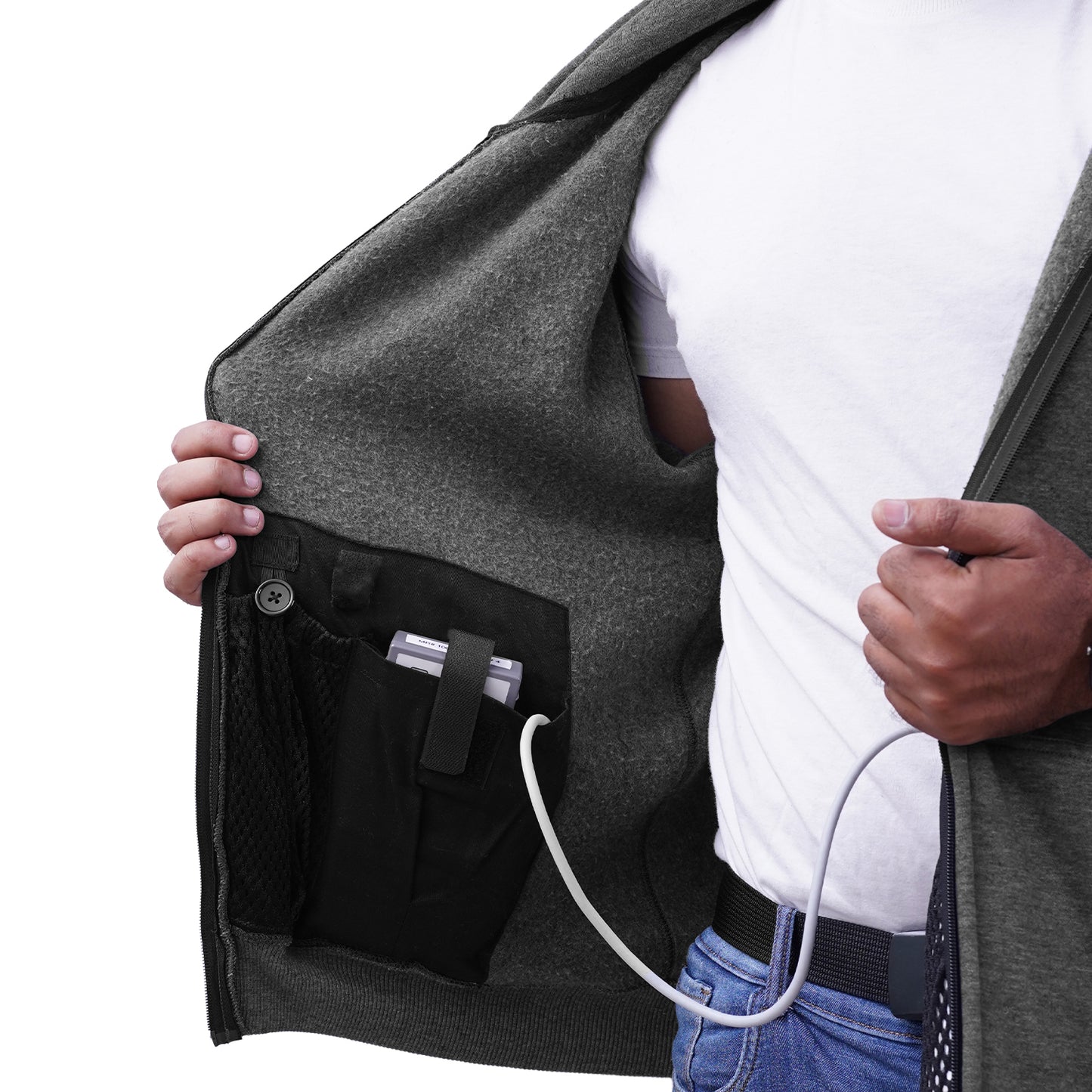LVAD HeartMate Men's Hoodie - Gray