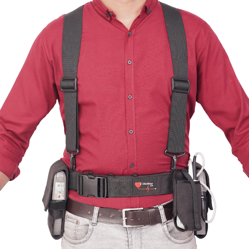 gear harness LVAD Harness Belt for HeartMate Adjustable Support Belt with 3 Secure Pouches for Controller & Batteries Heavy-Duty Material
