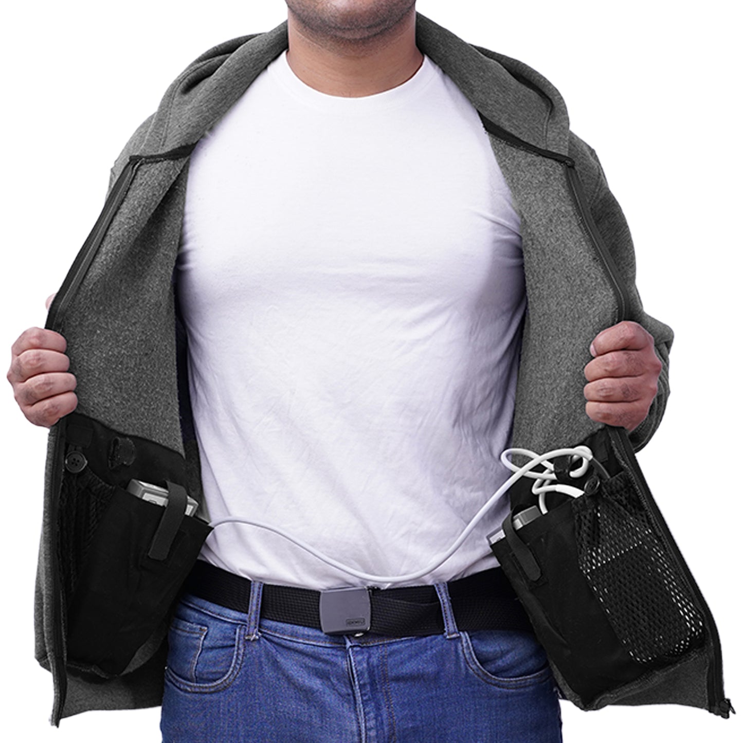 LVAD HeartMate Men's Hoodie - Gray