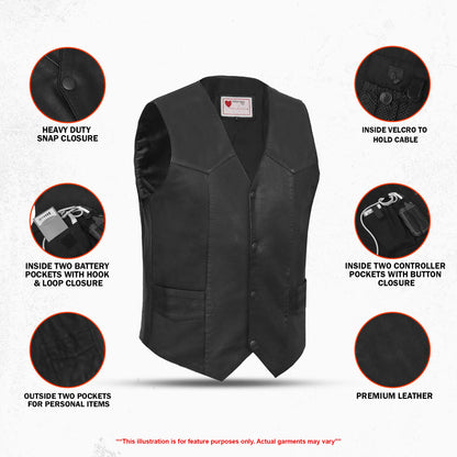LVAD HeartMate Men’s Leather Vest