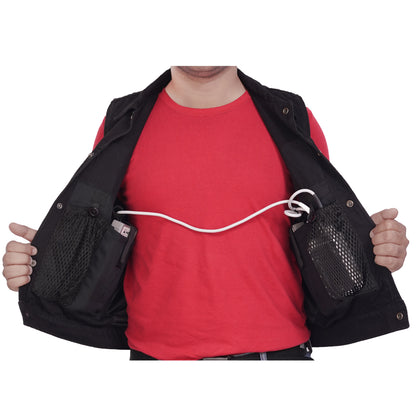 Men's LVAD HEARTMATE BLACK DENIM Vest