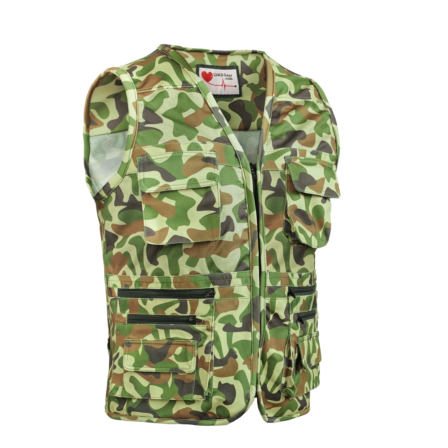 LVAD HeartMate Unisex Mesh and Textile Vest - Green Camo™