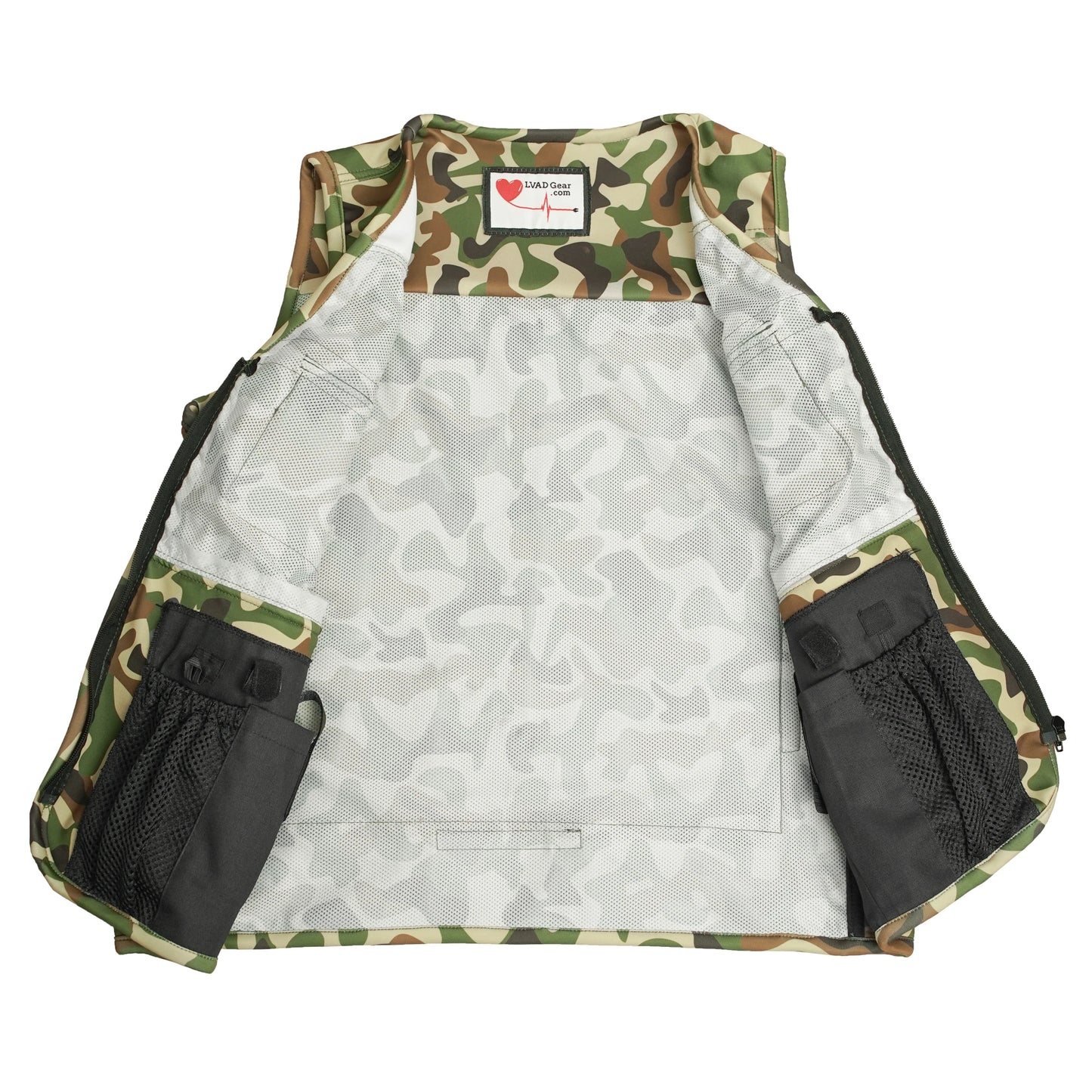 LVAD HeartMate Unisex Mesh and Textile Vest - Green Camo™