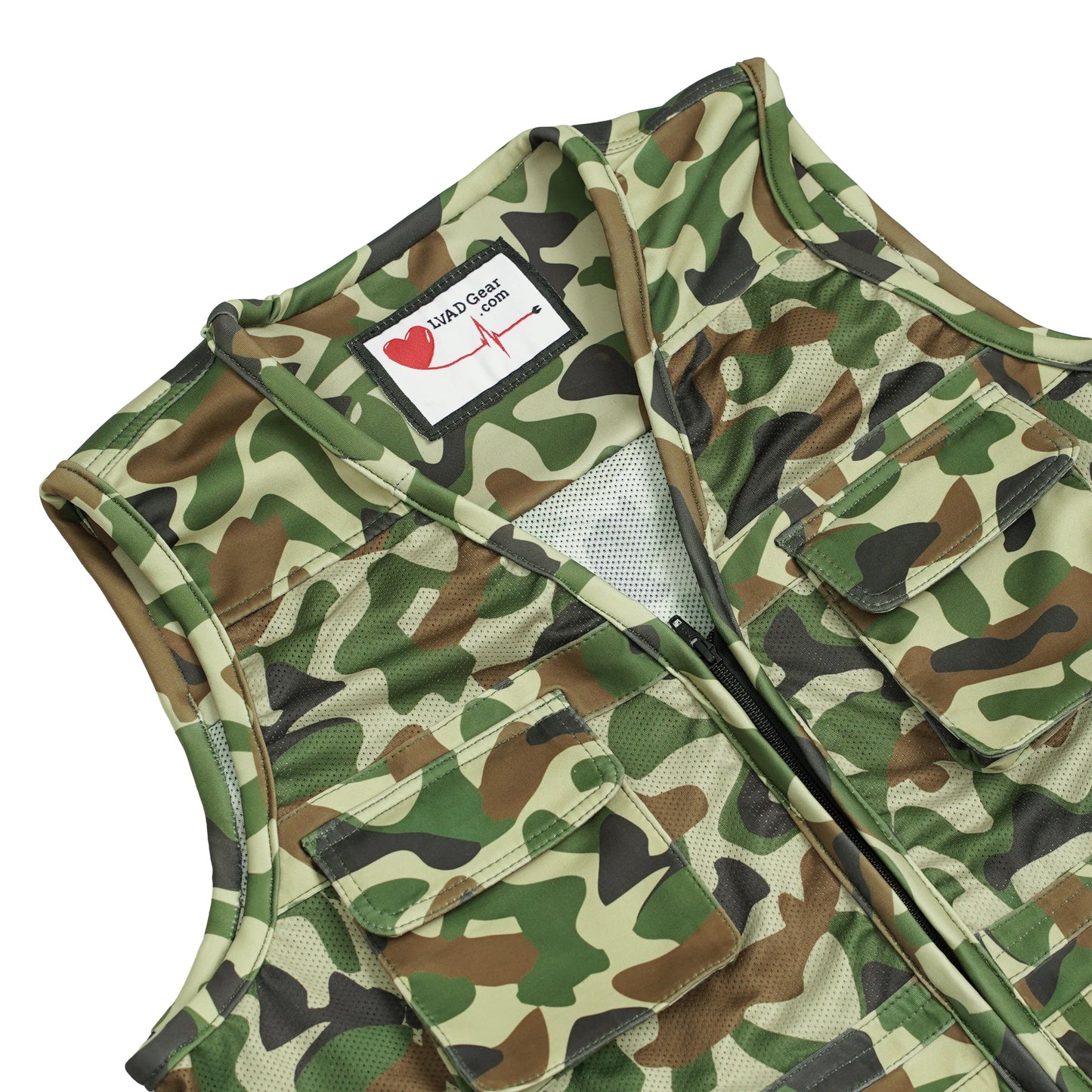 LVAD HeartMate Unisex Mesh and Textile Vest - Green Camo™