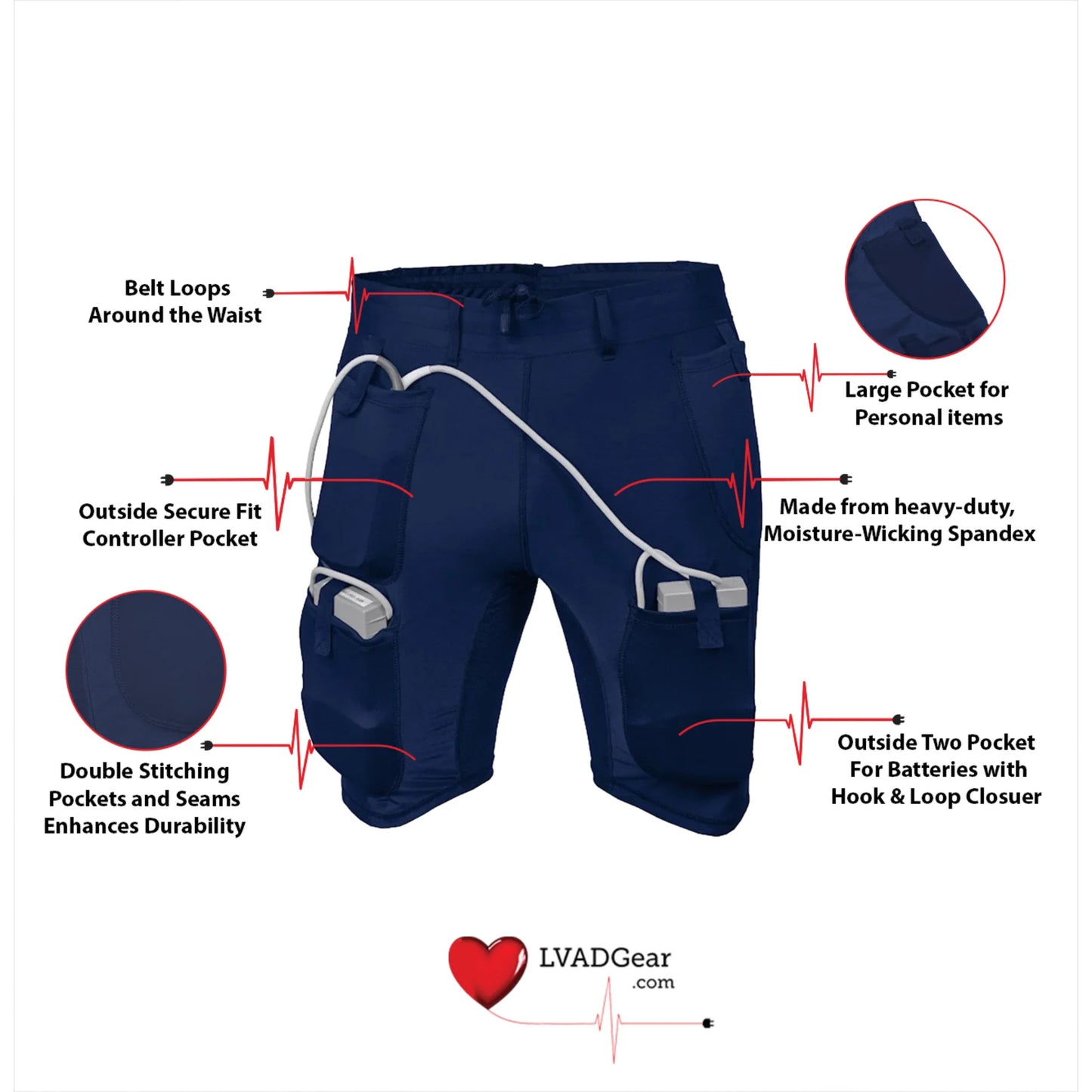 LVAD Heartmate Unisex Shorts Bundle