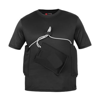 LVAD HeartMate Men’s Shirt with Slanted Controller Pocket – Black