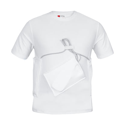 LVAD HeartMate Men’s Shirt with Slanted Controller Pocket – White