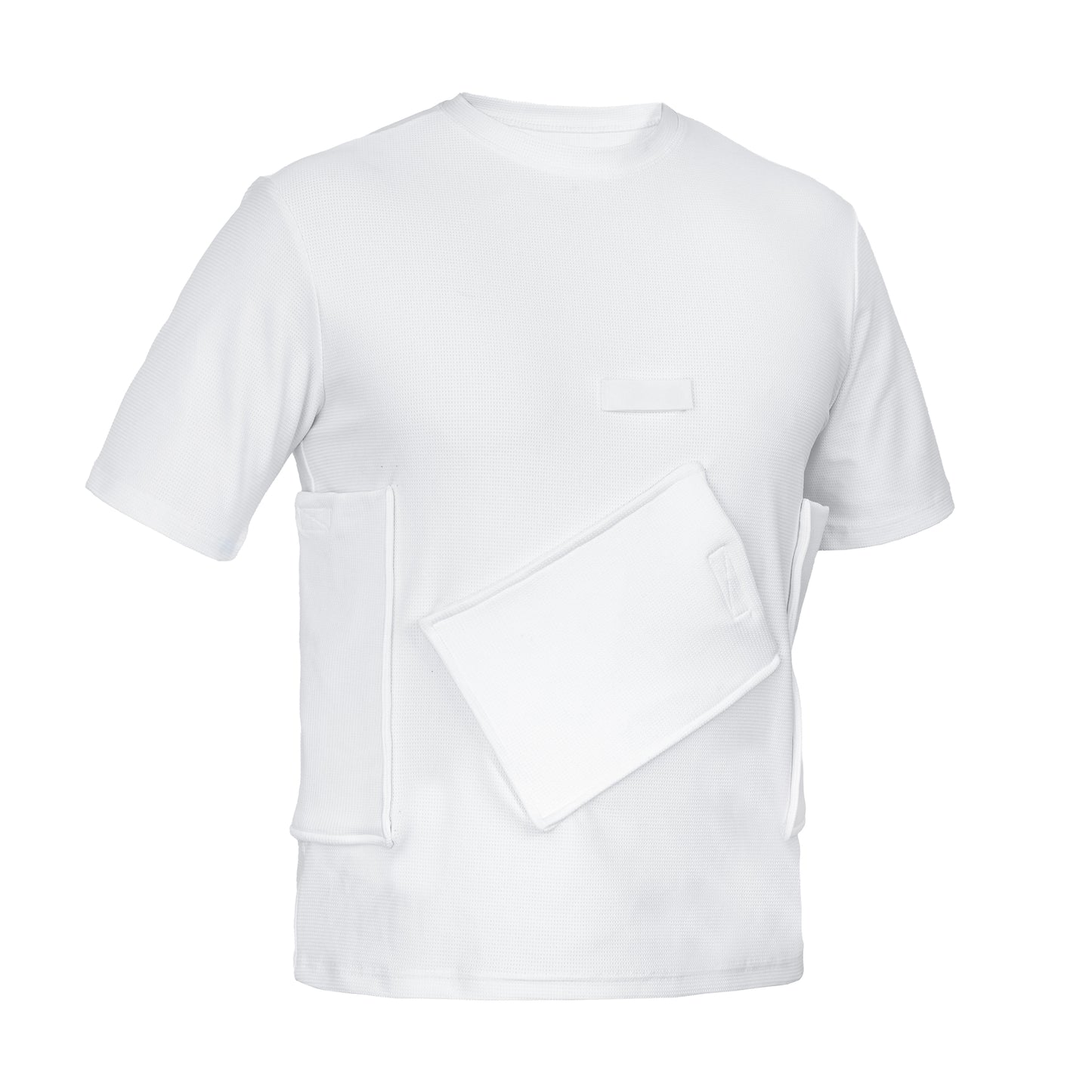 LVAD HeartMate Men’s Shirt with Slanted Controller Pocket – White