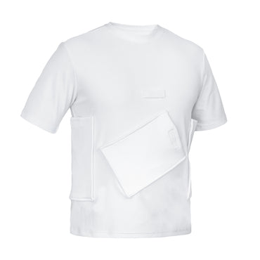 LVAD HeartMate Men’s Shirt with Slanted Controller Pocket – White