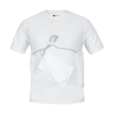 LVAD HeartMate Men’s Shirt with Slanted Controller Pocket – White