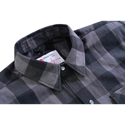 LVAD Men’s Flannel Shirt Gray & Black