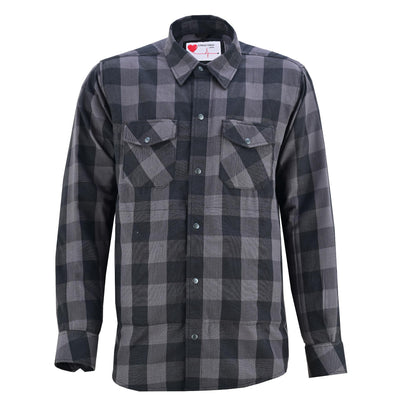LVAD Men’s Flannel Shirt Gray & Black
