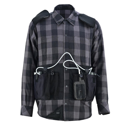 LVAD Men’s Flannel Shirt Gray & Black
