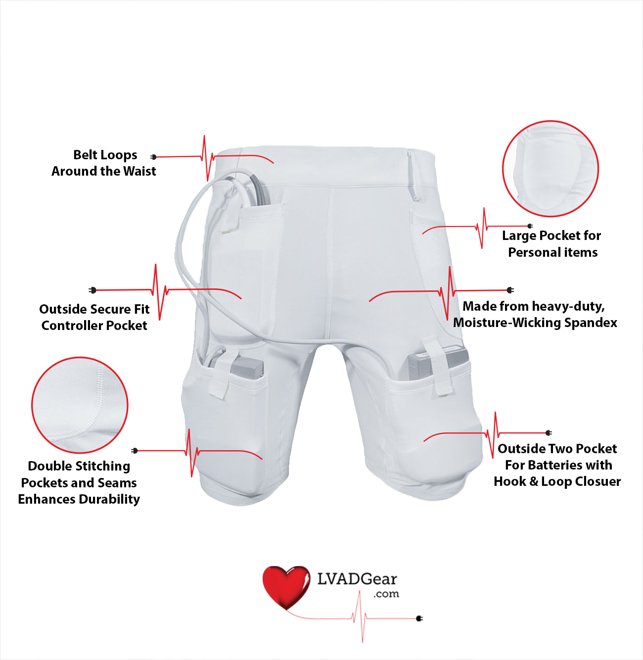 Lvad White Shorts and Tank Top Bundle