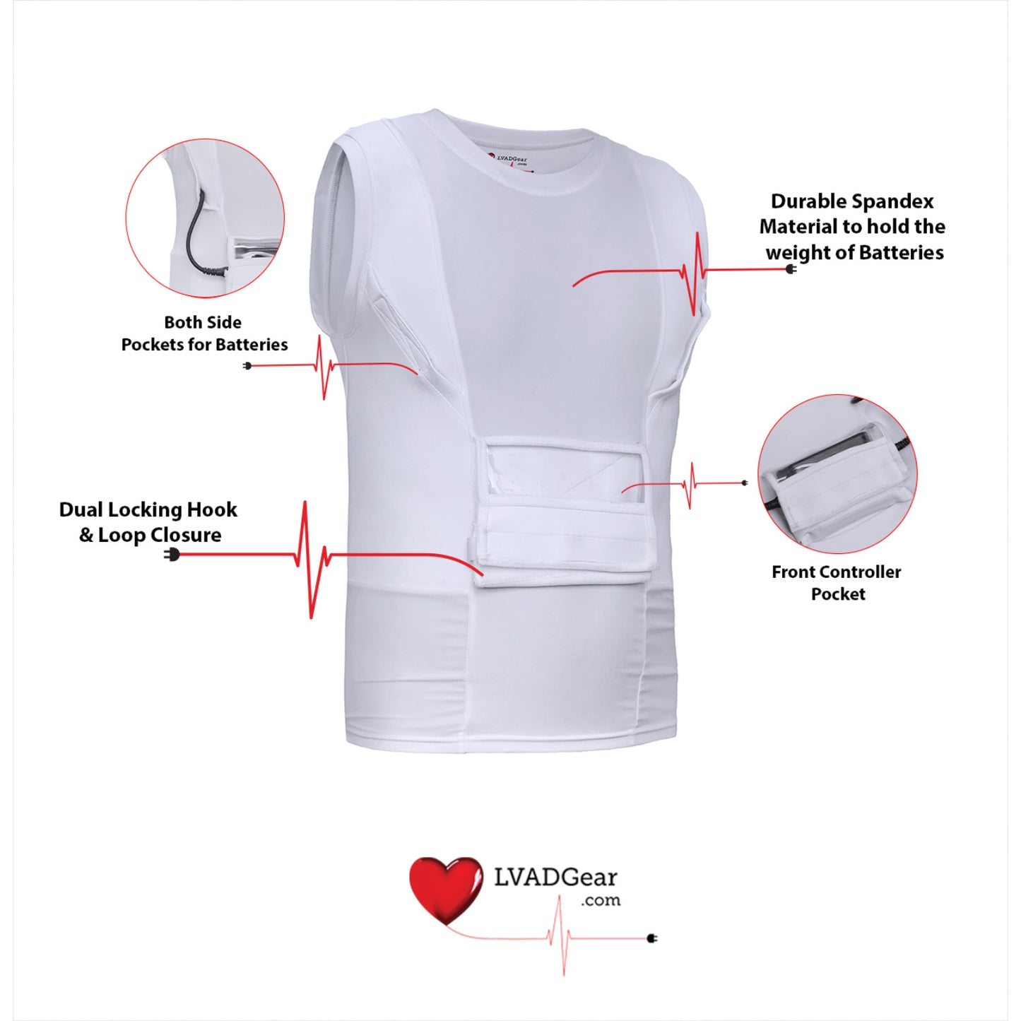 LVAD HeartWare Men’s Tank Top – White