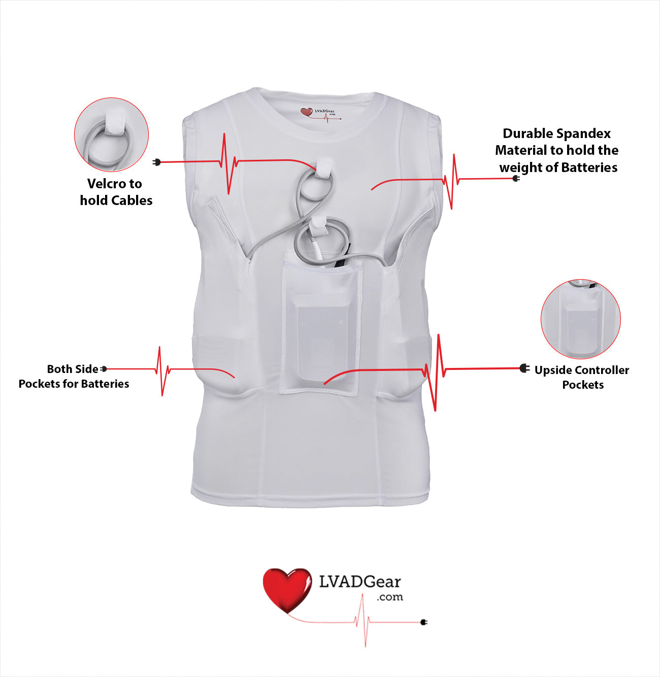 LVAD HeartMate Women’s Tank Top – White