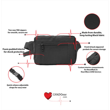 LVAD HeartMate & HeartWare Fanny Pack – Unisex